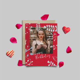 Marco floral suave Tarjetas de cumpleaños