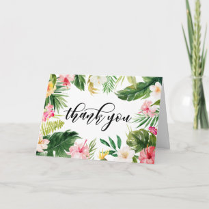 Marco floral tropical acuático - Tarjeta
