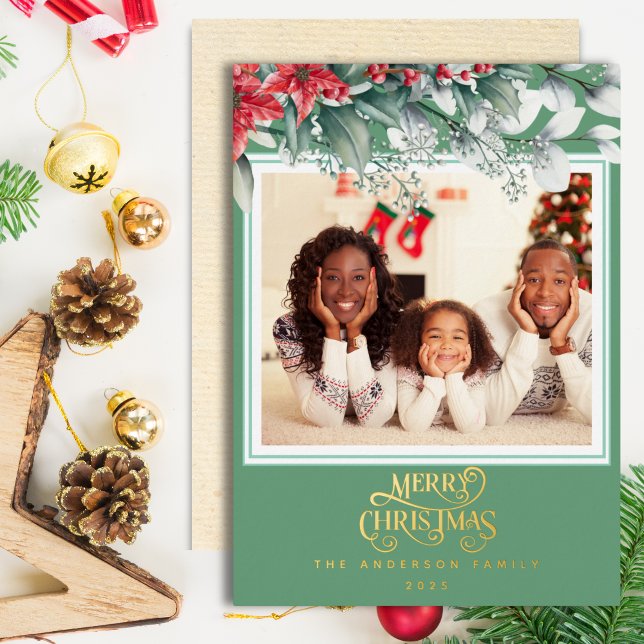 Marco floral verde Festividad navideña festividad (Subido por el creador)