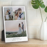 Marco fotográfico Boda de 3 imágenes minimalistas<br><div class="desc">Mostrar tus fotos bodas favoritas en un estante en casa</div>