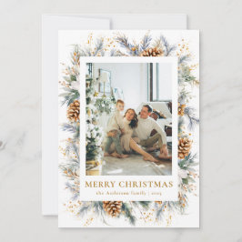 Marco fotográfico botánico moderno Feliz Navidad