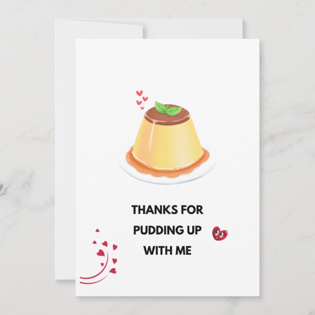 Marco fotográfico de la tarjeta Love Pudding (Anverso)