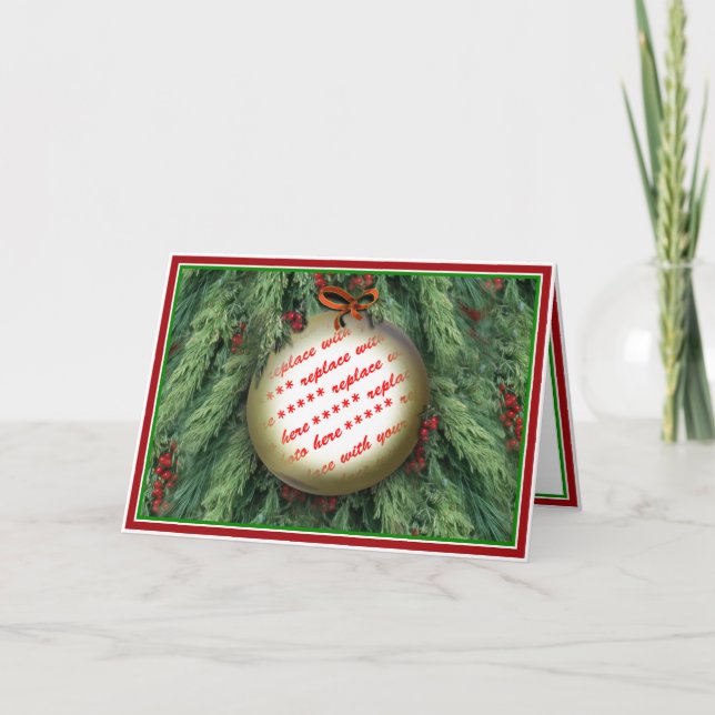 Marco fotográfico de ornamento de árbol de Navidad (Anverso)