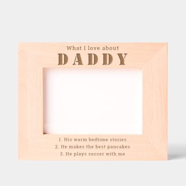 Marco fotográfico de papá/hija/hijo personalizado (Anverso)