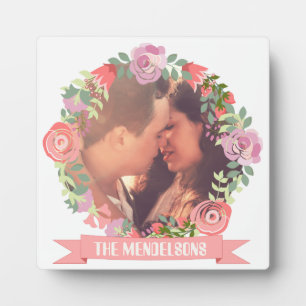 marco fotográfico monogramado de flor personalizad