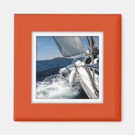Marco fotográfico personalizable imán Naranja oscu
