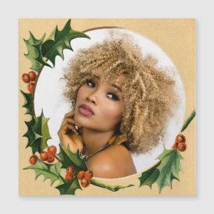 Marco fotográfico Vintage Christmas Wreath Holly