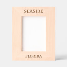 Marco grabado con láser de Florida junto al mar