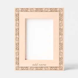 Marco grabado del aniversario de las fronteras flo