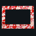 Marco Magnético Patrón mosaico de los corazones de amor rosados ro<br><div class="desc">Muchos corazones de amor.</div>
