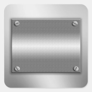 Marco metálico con los pegatinas de los tornillos