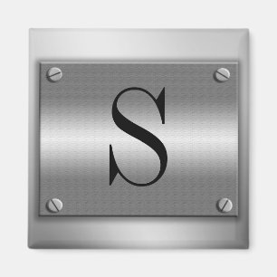 Marco Metalizado monograma con imán de tornillos