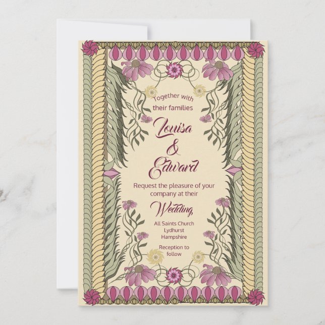Marco Noveau - Invitación de Boda (Anverso)