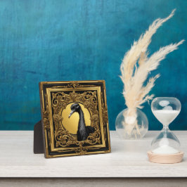 Marco ornamental de oro de avestruz