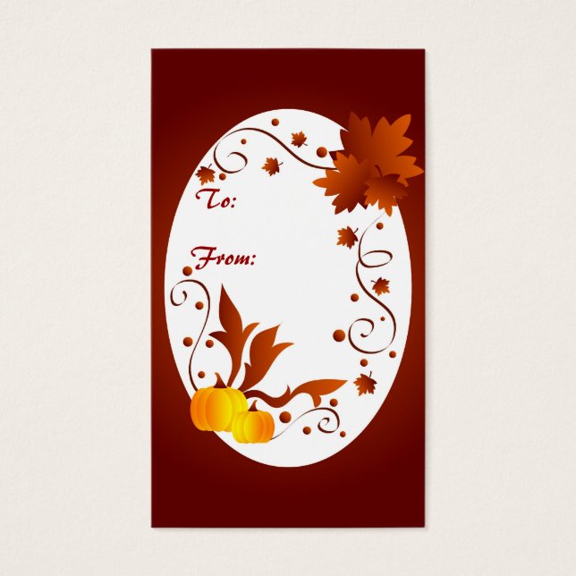Marco otoñal - Gifttag (Frente)