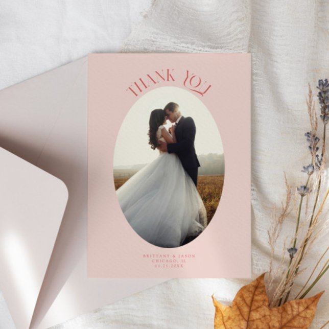 Marco ovalado rústico de agradecimiento boda foto  (Subido por el creador)