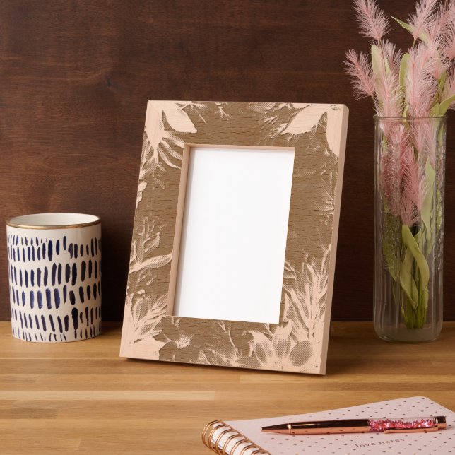 Marco personalizado con láser floral (Izquierda)