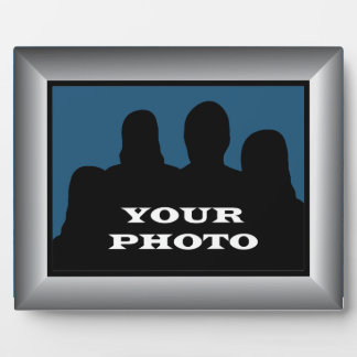 Marco plateado tu foto 8 x 10 Plaque horizontal 2