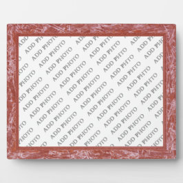 Marco rojo clásico Añadir placa fotográfica