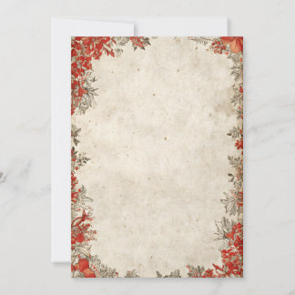 Marco rojo de Berry en negrita | Invitación navide