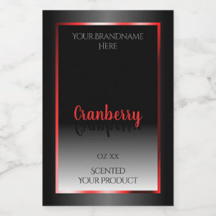 Marco rojo decorativo de etiqueta de producto en b