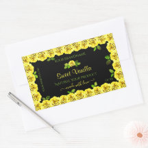 Marco rosa amarillo en etiqueta de embalaje de pro