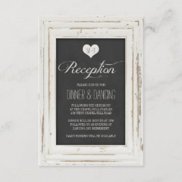 Marco Rústico Blanco Recepción de Boda con Tiza