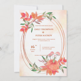 marco vintage Calabaza otoño hojas otoño matrimoni