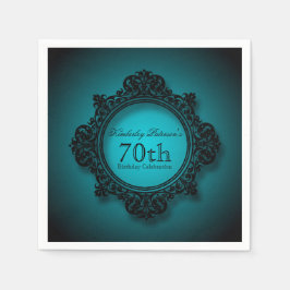 Marco vintage en azul - servilleta de papel de cum