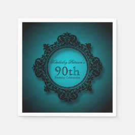 Marco vintage en azul - servilleta de papel de cum