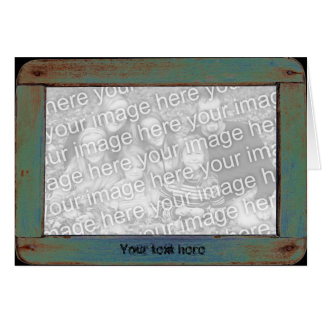 Marco Vintage verde antiguo - Plantilla (Anverso (Horizontal))