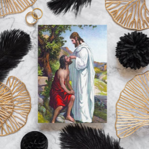 Marcos 8:22-26 Jesús cura la postal de un hombre c