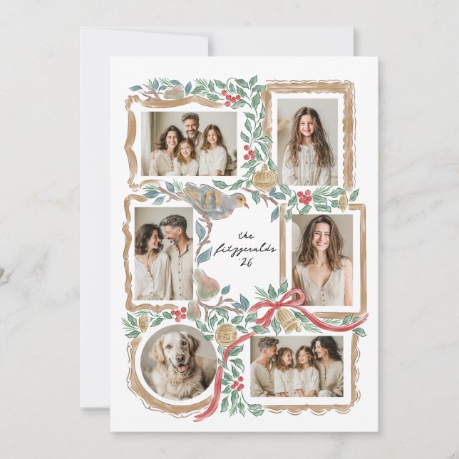 marcos de navidad y collage botánico (Anverso)