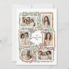 marcos de navidad y collage botánico