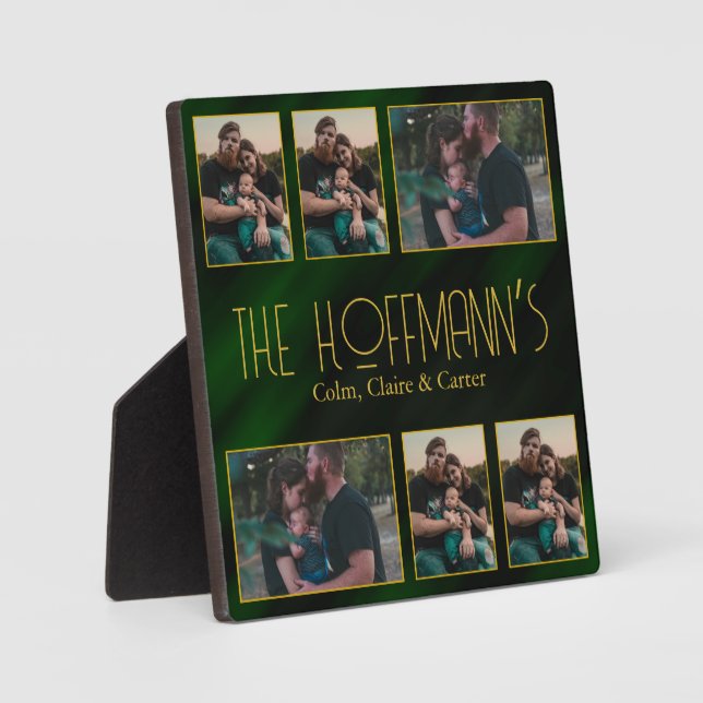 Marcos de oro verde esmeralda elegante 6 fotos de  (Anverso)