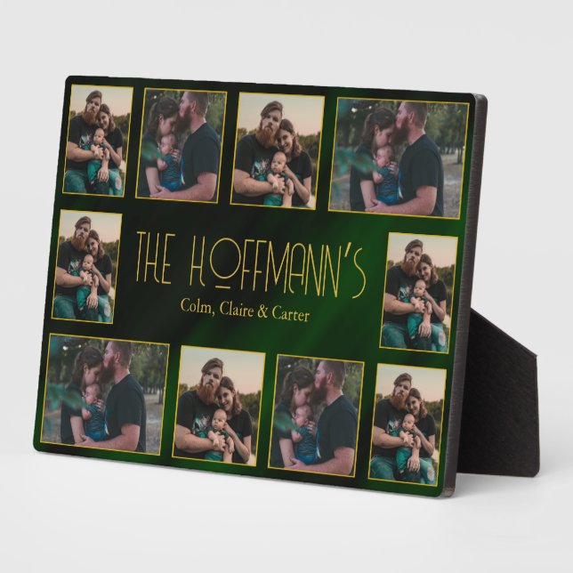 Marcos Dorados Verde Esmeralda Elegantes 10 Fotos  (Lado)