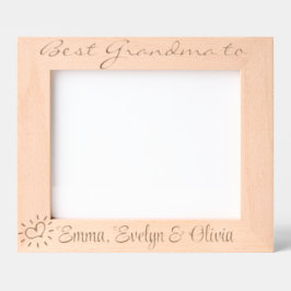 Marcos Grabados 10 x 8", para la abuela de los trillizos, 3 nietos