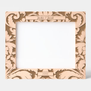 Marcos Grabados 10x8 Leaves botánicas negrita con texto Personaliz