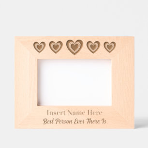 Marcos Grabados 5 corazones personalizados