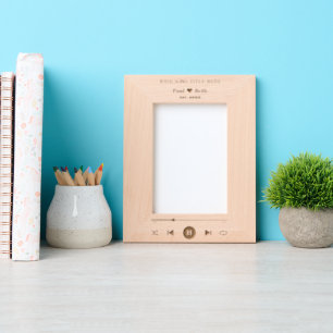 Marcos Grabados Amantes del fotograma de la canción personalizado 