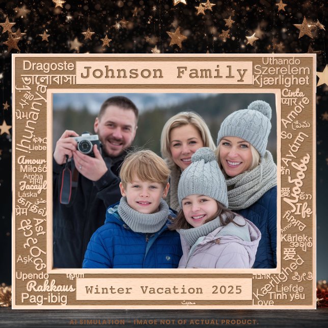 Marcos Grabados ‘AMOR’ personalizado único en 50 idiomas modernos (Subido por el creador)