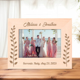 Marcos Grabados Aniversario de la pareja de la rama de la corona d