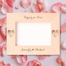 Marcos Grabados Aniversario del Monograma Boda de Pareja de Fotos