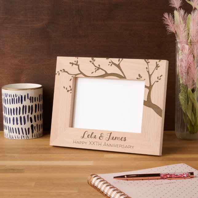 Marcos Grabados Aniversario feliz elegante y personalizado (Izquierda)