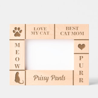 Marcos Grabados Apaisado 6x4 MEJOR Nombre personalizado del gato M