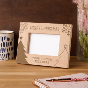 Marcos Grabados Árbol de Navidad minimalista personalizado Festivo