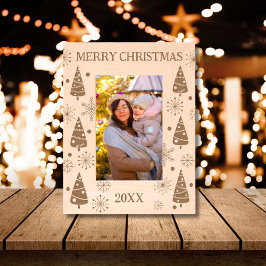 Marcos Grabados Árboles navideños y copos de nieve