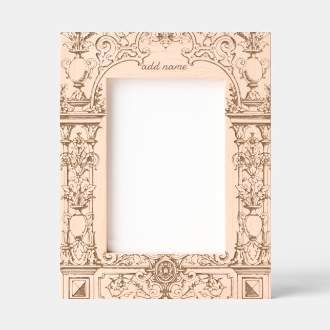 Marcos Grabados arco tipográfico de borde 5x7 (Anverso)