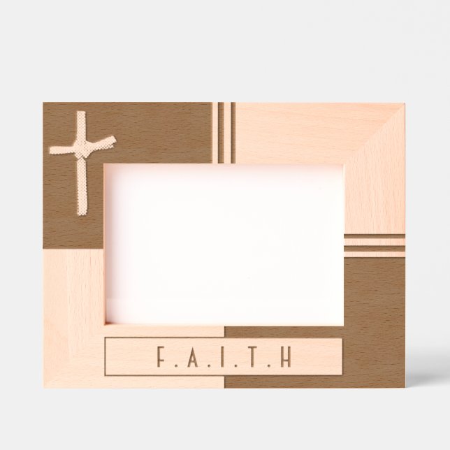 Marcos Grabados Arte único personalizado de la cruz de palma crist (Anverso)