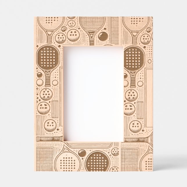 Marcos Grabados Baloncesto de madera grabada de 4" x 6" (Anverso)